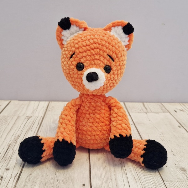 Crochet fox plush soft toy