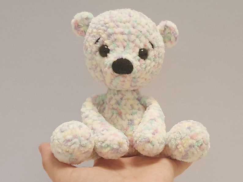 Crochet bear plush soft toy image 2