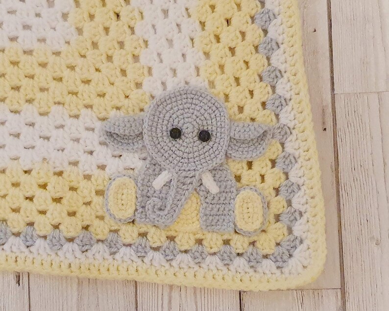 Crochet Baby Blanket Elephant Baby Blanket Etsy