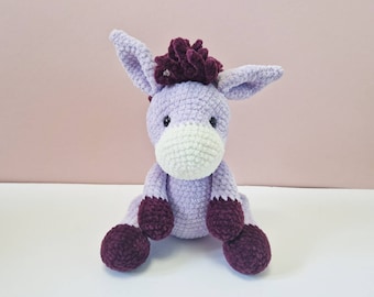 Crochet large donkey amigurumi pattern, pdf download