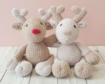 crochet reindeer plush soft toy