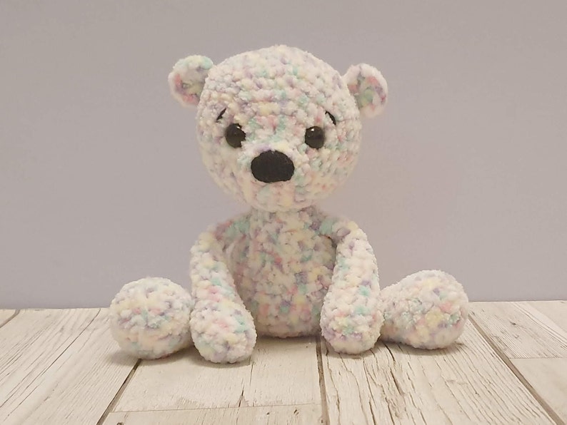 Crochet bear plush soft toy image 4