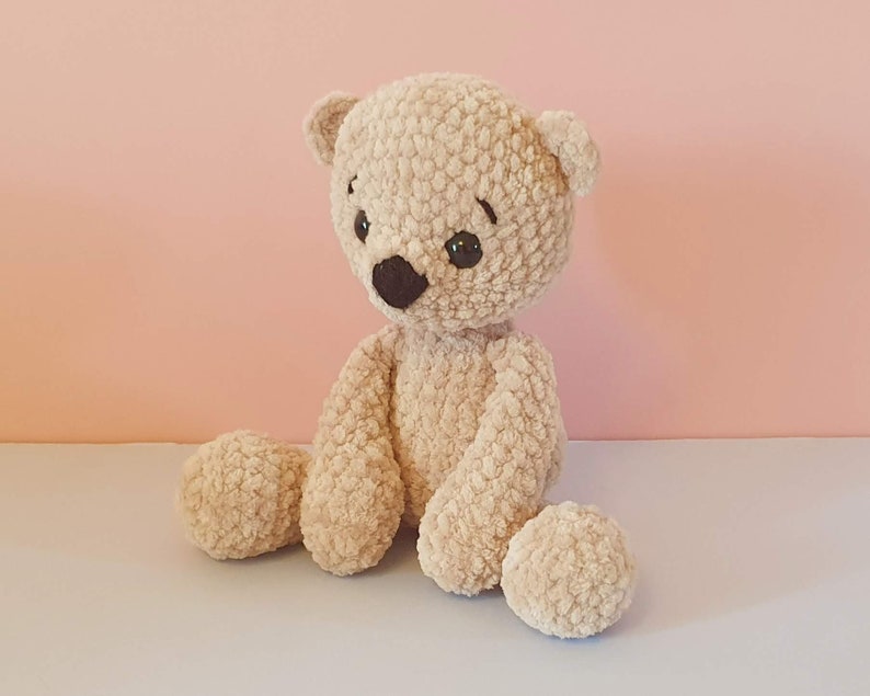 Crochet bear plush soft toy image 8