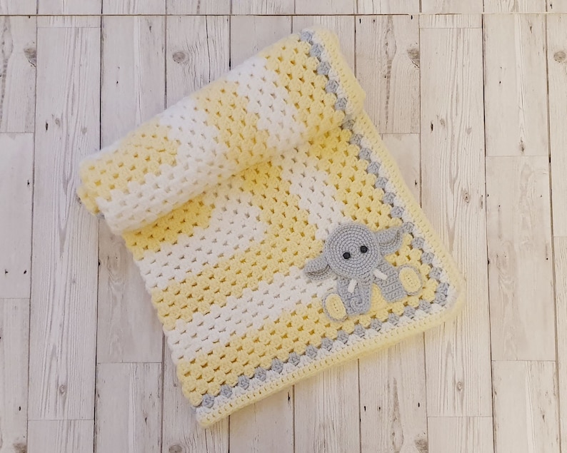 Crochet Baby Blanket Elephant Baby Blanket Etsy