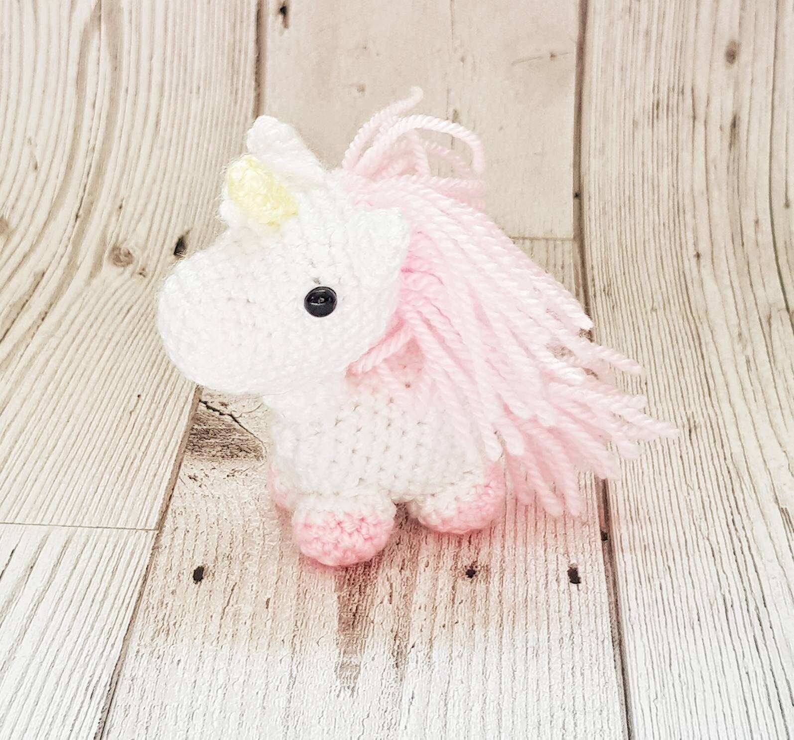 Crochet unicorn keychain unicorn key ring small crochet Etsy