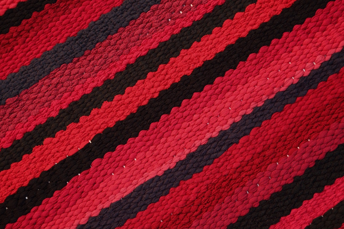 Outdoor carpet Red & black striped washable rugs Kitchen floor Etsy