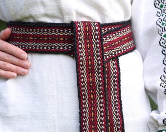 Black woven belt Embroidery belt National costume Handwoven belt Ukrainian sash Hippie belt Ethnic textile strap Folk woven sash Woven belt