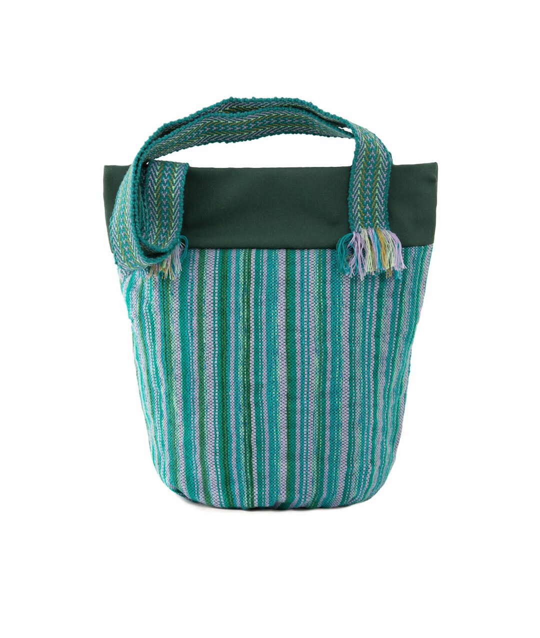 Ukrainian Textile Bag Yarn Woven Basket Bag Emerald Green Hand Etsy