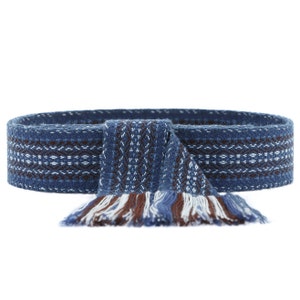 Hand woven sashes Navy textile woven belt for men&#39;s Ethnic krayka for women Ukrainian cossack belt Folk hippie belt Embroidered belt