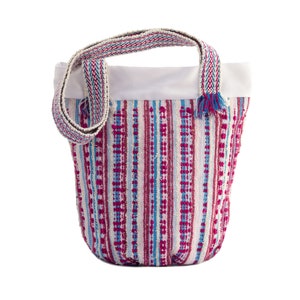 Woven bags for women, Striped bag her, Ukranian bag Textile shoulder girl bag, White crossbody purse yarn, Blue woven tote handbag, Hippie