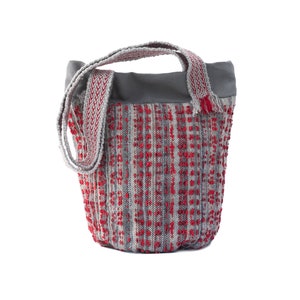 Eco recycled bag, Gray shoulder bags, Woven tote bag, Handmade bag for women, Hippie boho crossbody bag, Gift for her, Textile vegan