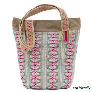 Textile yarn bag, Hand purse for women, Beige woven handbag, Shoulder bag, Woven tote bag Ukraine crossbody bag for girlfriend, Boho style