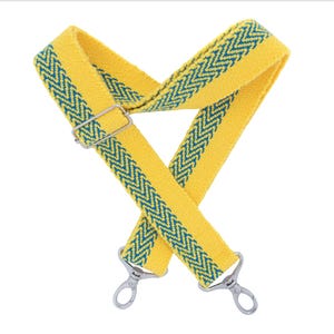 Bag strap for handbag, Bags strap crossbody, Purse strap yellow and blue, Strap purse, Shoulder bag strap, Adjustable strap silver carabine