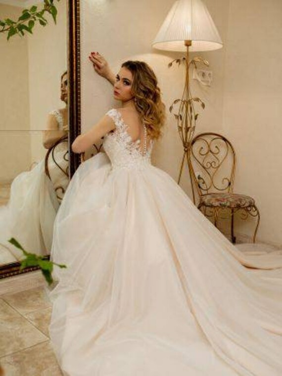 open back corset wedding dress
