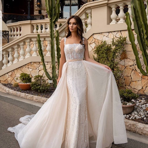 tulle overskirt wedding