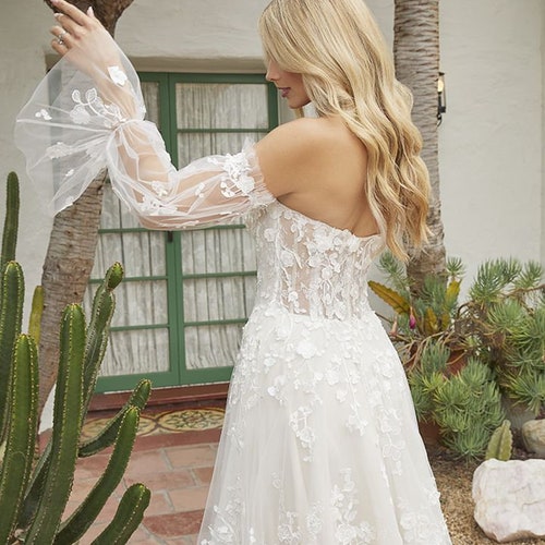 Detachable Tulle Puff Sleeves for Wedding Dressbicep Wedding Etsy