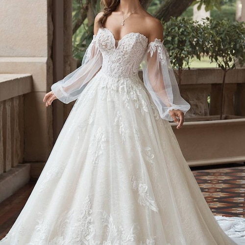 Detachable Tulle Sleeves for Wedding Dress Bicep Bridal Etsy