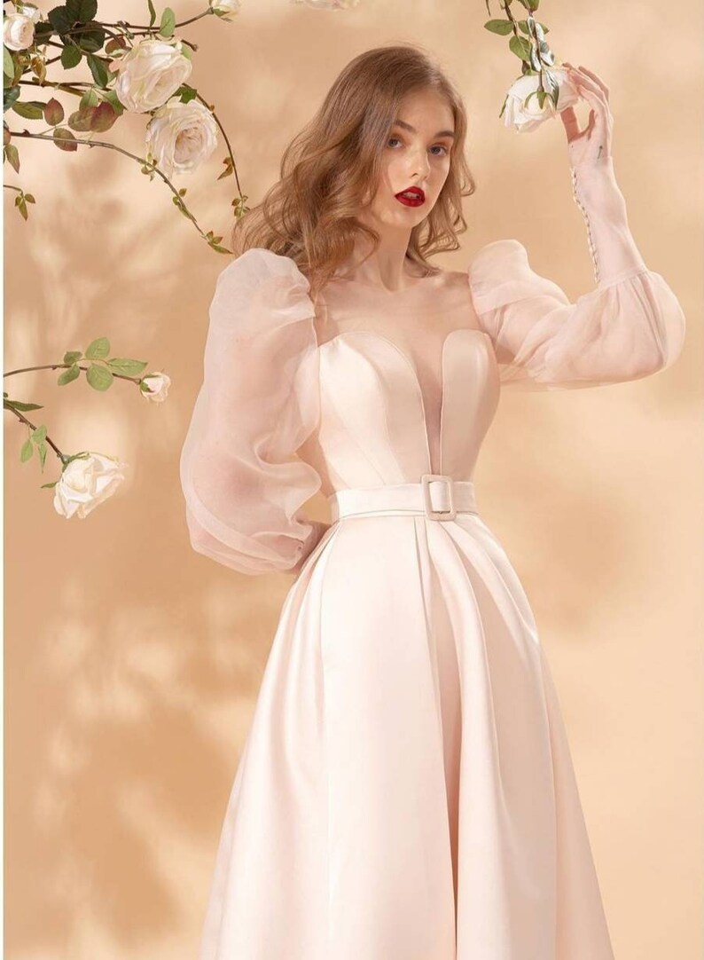 Organza Detachable Sleeves Removable Bicep Bridal Sleeves Etsy