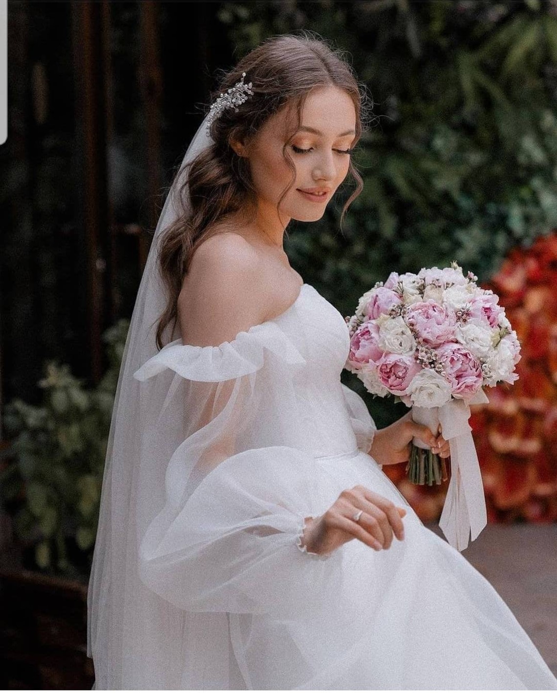 Removable Organza Bridal Sleeves Bicep Wedding Sleeves Etsy