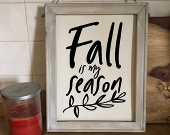 Handmade Fall Canvas Sign: Rustic Farmhouse Decor