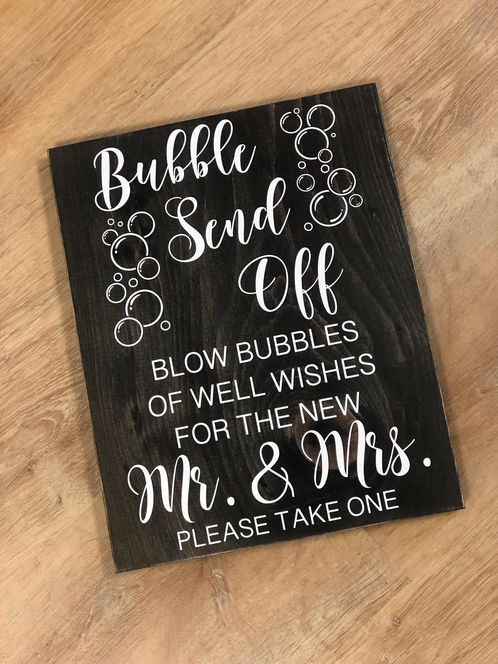 Wedding Send Off Signs Bubble Send off Wedding Real Wood Sign