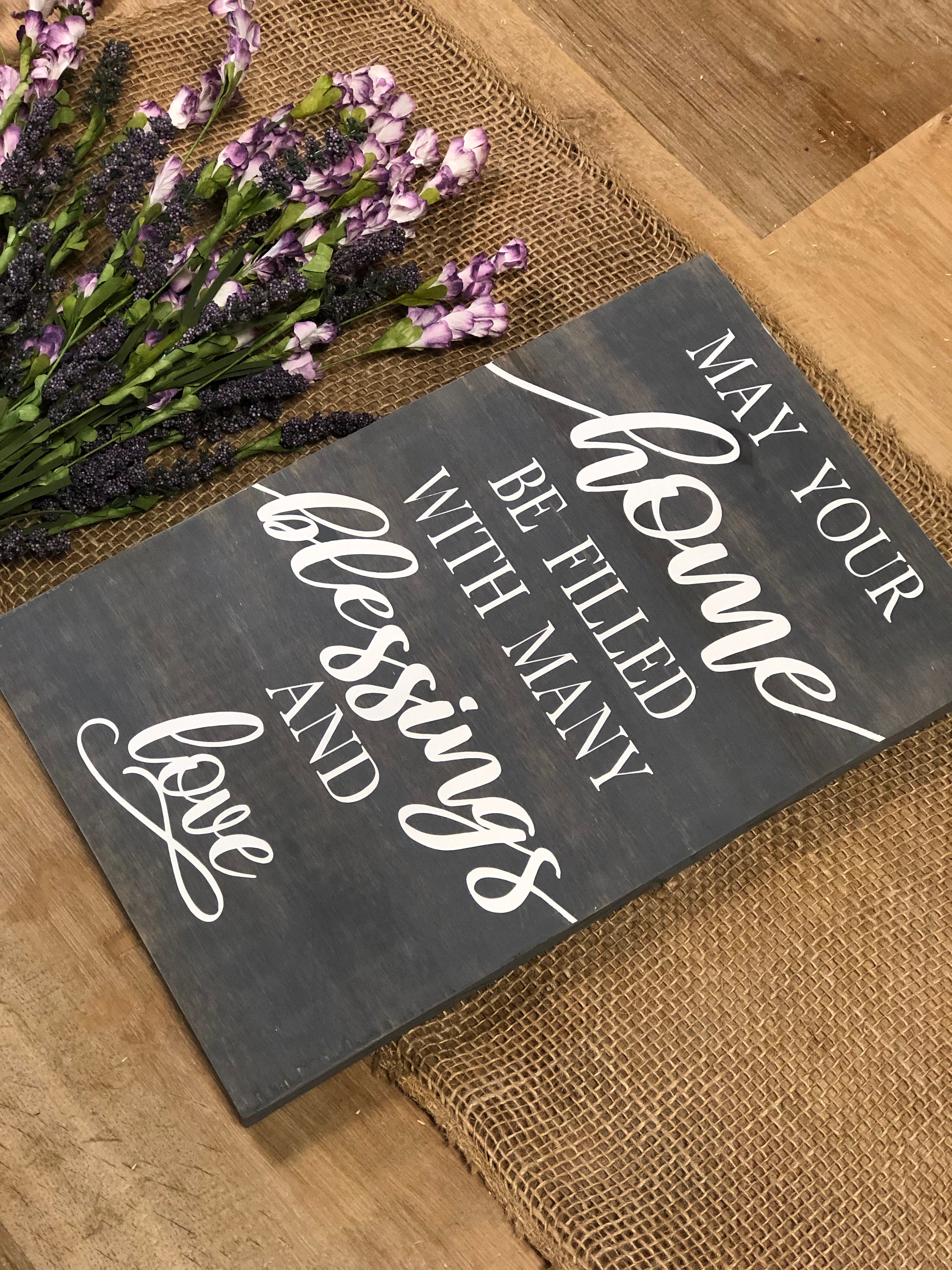 House Warming Sign may Your Home Be Filled With Many Etsy