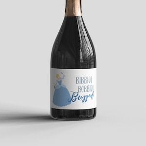 Cinderella, Princess inspired wine labels, 21st birthday party labels, Bachelorette Party | Cinderella Wine Label