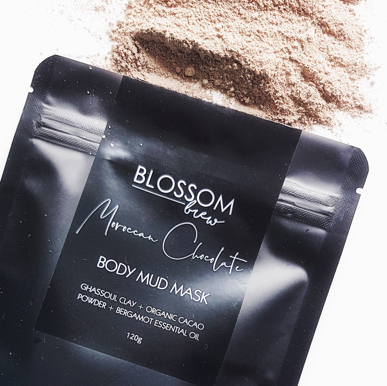 Moroccan Chocolate Body Mud Mask / Clay Mask / Exfoliating Etsy