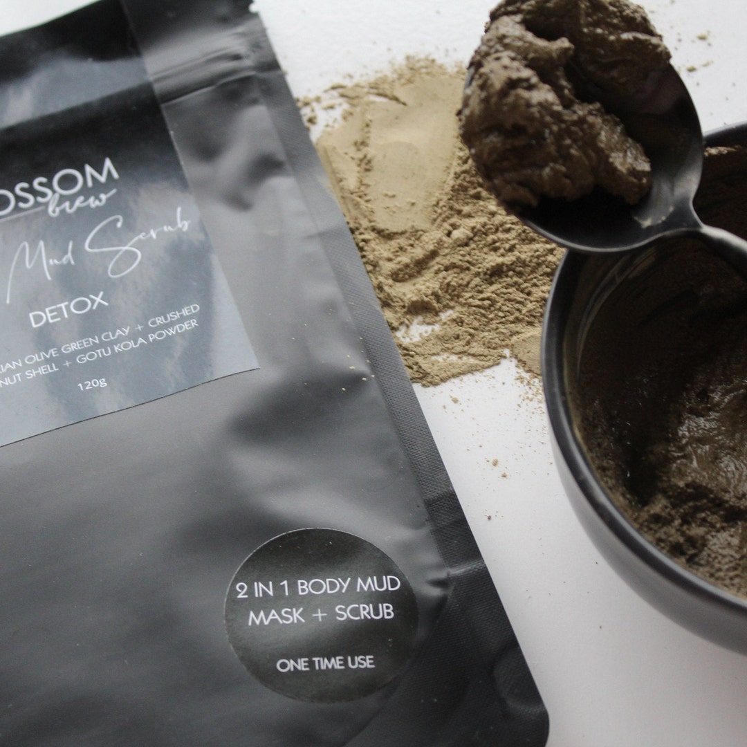 Olive Green Clay Gotu Kola Body Mud Scrub / Body Clay Mask