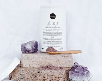 Amethyst Crystal Infused Bath Salts