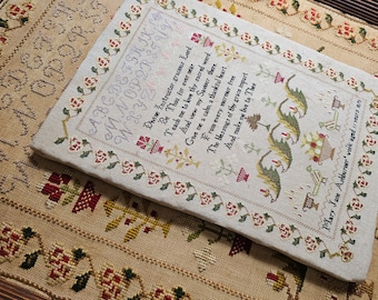 Mary Jane Ashburner 1871 Reproduction Sampler Instant download PDF