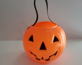 Vintage Jack O Lantern Pumpkin Trick Or Treat Bucket
