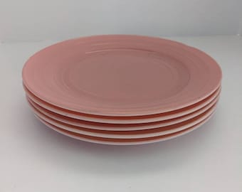Moderntone Hazel Atlas Dishes 2 Of Each Dinner Muncheon Saucer Burgundy
