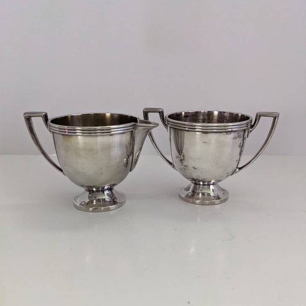 Windsor WM Rogers Silver Plated Sugar (3731) and Creamer (3732) Set