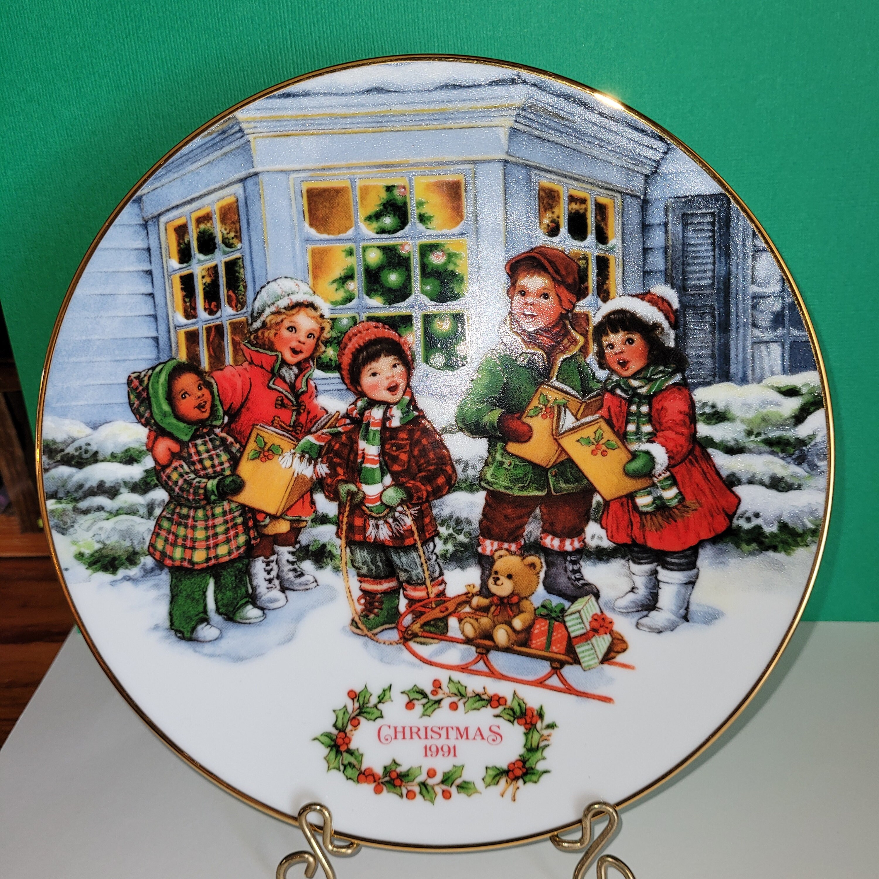 工芸品 100th anniversary of Christmas plate Anniversary Decorative Plate Happy Anniversary Plate White