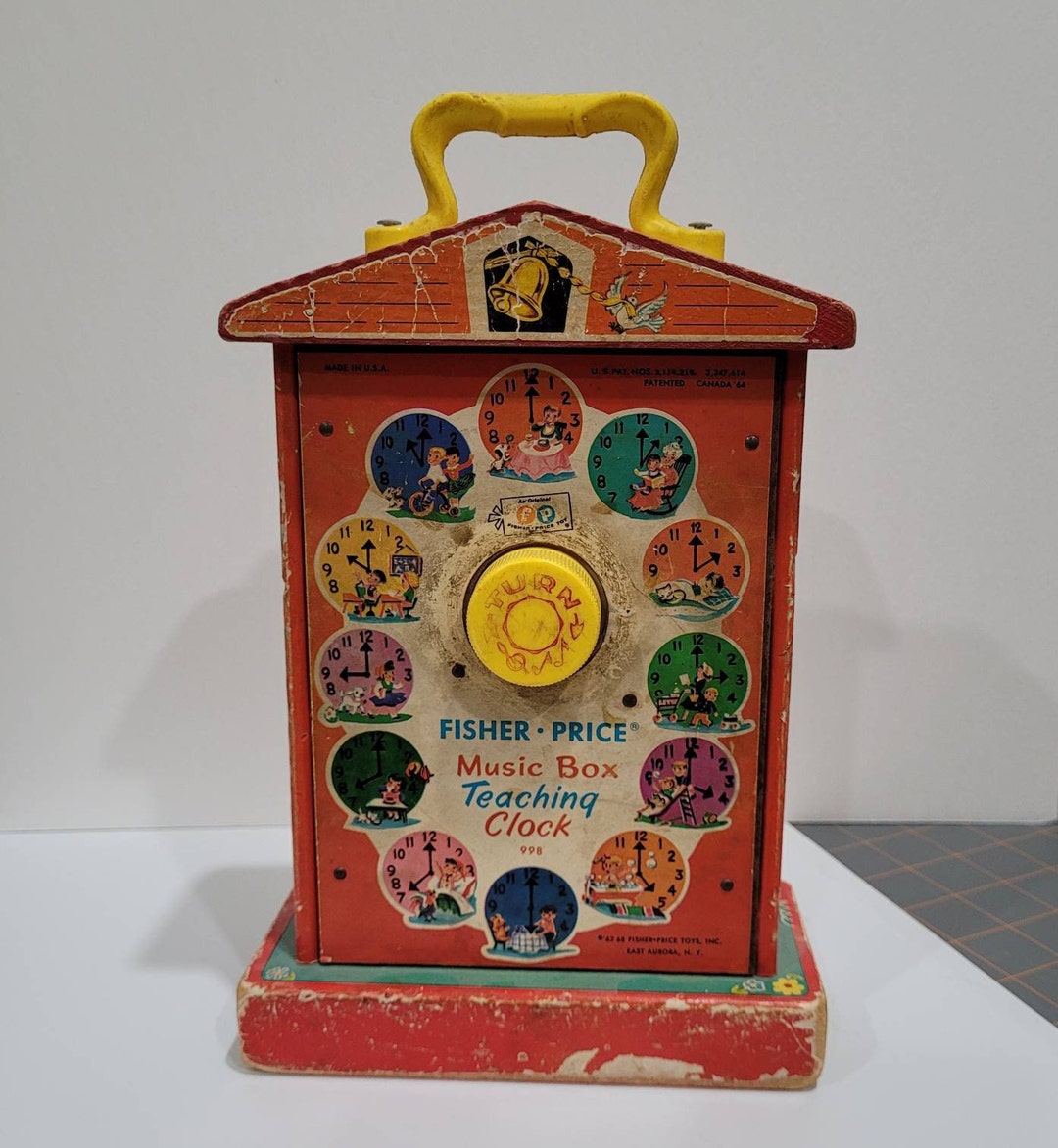 Fisher Price Music Box Teaching Clock 998. Etsy