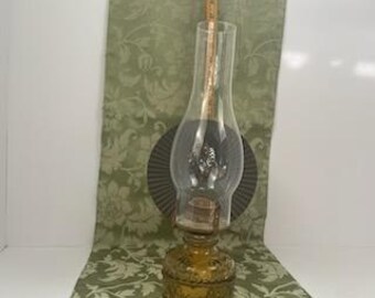 Vintage Glass oil lamp, Made in Hong Kong