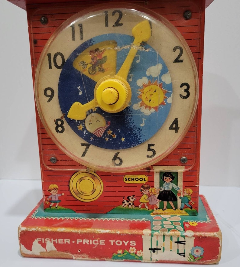 Fisher Price Music Box Teaching Clock 998. Etsy