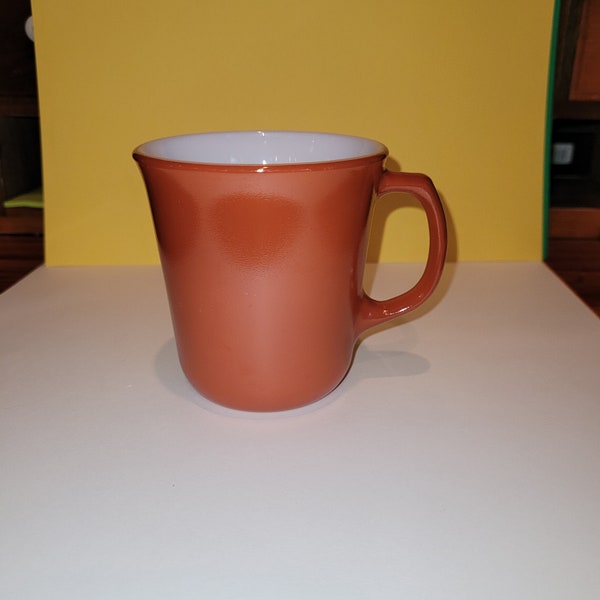 Vintage Pyrex Mug in Burnt Orange