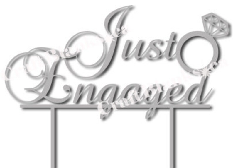 Just Engaged Cake Topper Blanks Laser Cut Design Etsy Canada