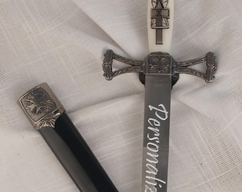 Personalized Templar Knight Dagger With Free Engraving
