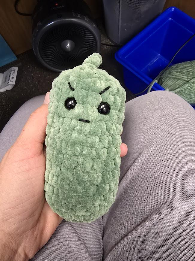 Emotional Support Pickle Crochet Pattern for Beginners
