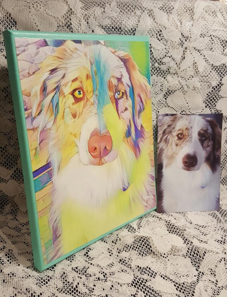 PET PORTRAITS 8 x 10 Special Effects on Canvas image 1