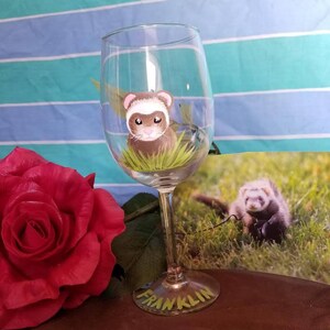 PET PORTRAIT Wine Glasses Custom Hand Painted image 4