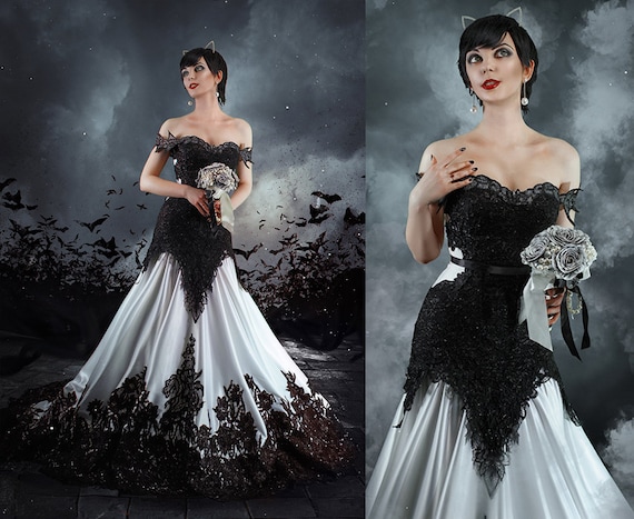 Catwoman Wedding Dress Dc Comics Cosplay Costume Etsy