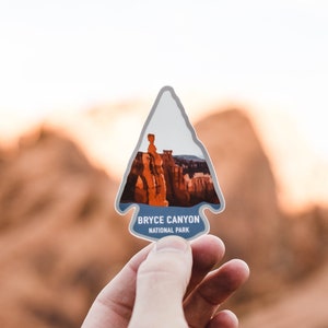 Bryce Canyon Nationalpark Aufkleber | Utah State Souvenir, Pfeilspitze, Vinyl, Aufkleber, Stoßstange, Laptop, Wandern, Reise, Wasserflasche, langlebig