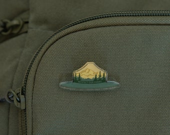 Park Ranger Hat Acrylic Pin | Respect our Parks, Backpack, Hike, Travel, Exploring, Mountains, Trees, Gift, Jacket, Shirt, Hat, Photographer