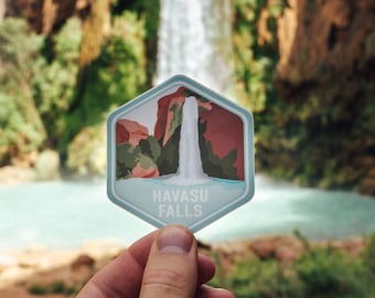 Havasu Falls Sticker | Grand Canyon Souvenir, Arizona, Vinyl, Decal, Bumper, Scratch Resistant, Window, Laptop, Hiking