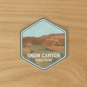 Snow Canyon State Park Sticker | Saint George, Washington County, Southern Utah, Souvenir, Vinyl, Decal, Waterproof, Scratch Resistant