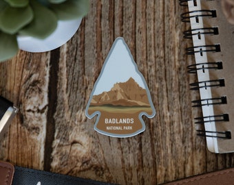 Badlands National Park Sticker | South Dakota State Souvenir, Arrowhead NP, Vinyl, Decal, Bumper, Scratch Resistant, Window, Laptop, Hiking